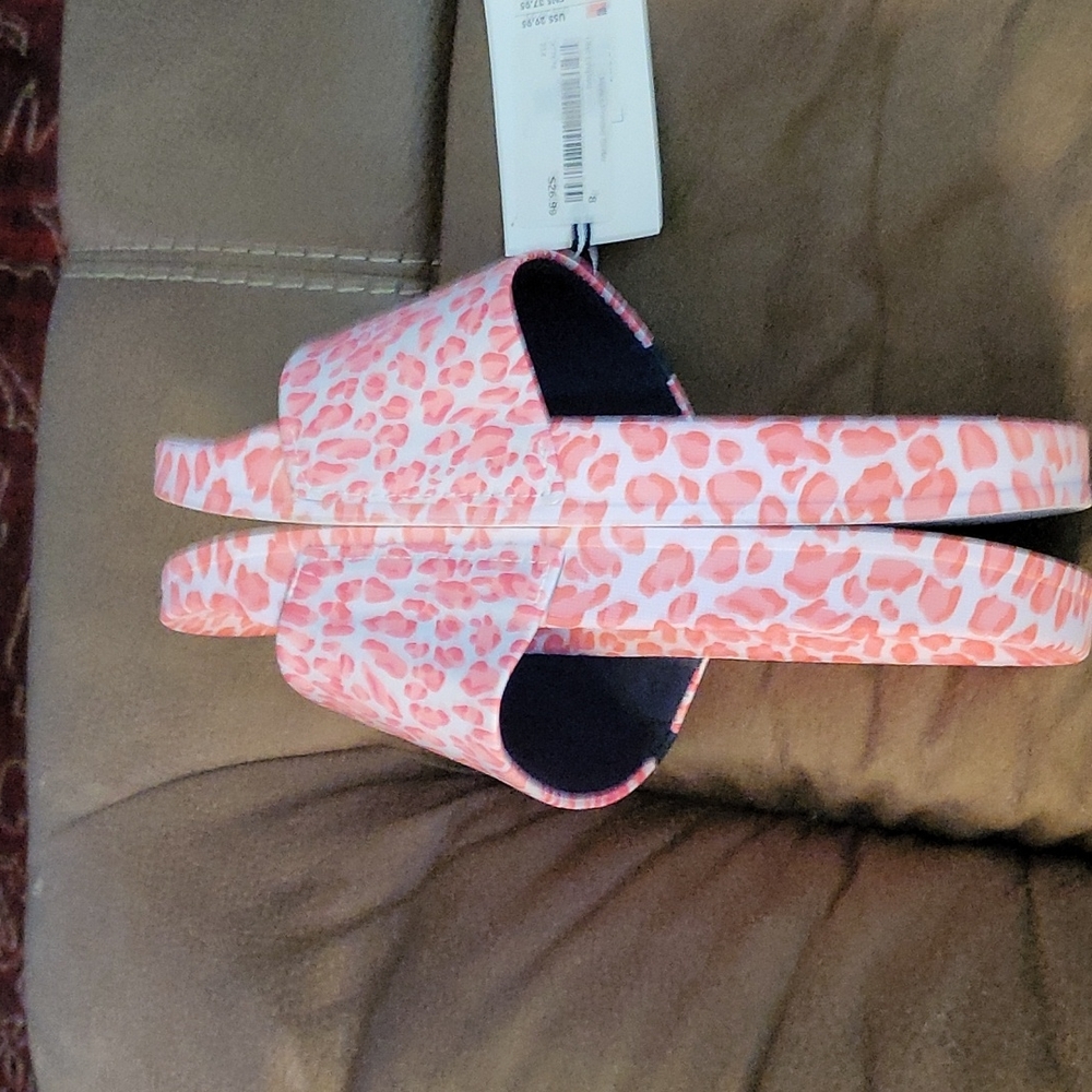 🌸Pink/orange leopard print slides🌸 - Picture 5 of 8